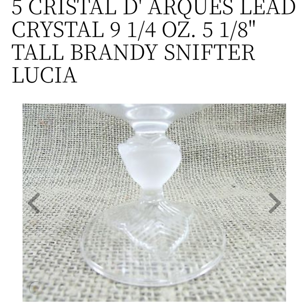Cristal d'Arques Lucia Brandy glasses - Picture 3 of 4